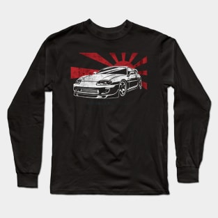 Supra 2JZ Turbo JDM Tuning Car 90s Rising Sun Long Sleeve T-Shirt